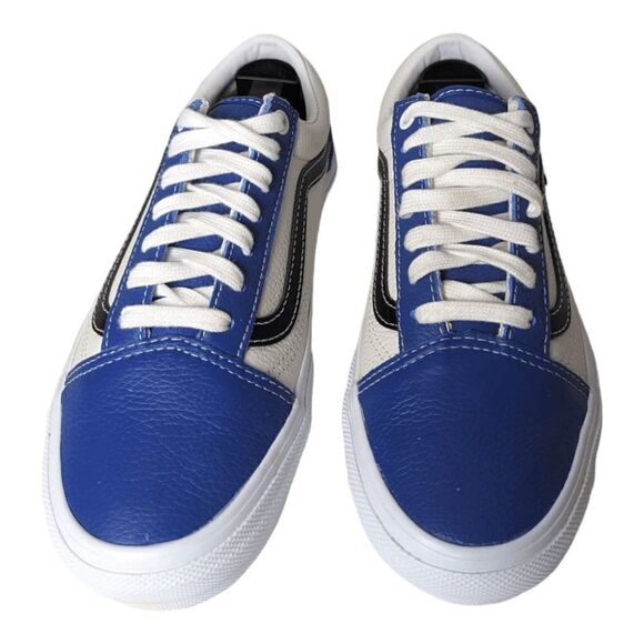 VANS Skate Old Skool 'Sport Leather True Blue/White' Sneakers Size 5.5 - Picture 4 of 9